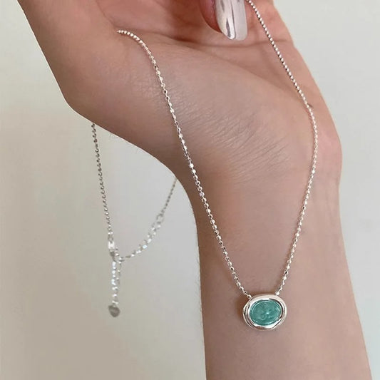 Elegant Minimalist Pendant Chain – 925 Sterling Silver | Dainty & Trendy Necklace for Everyday Wear
